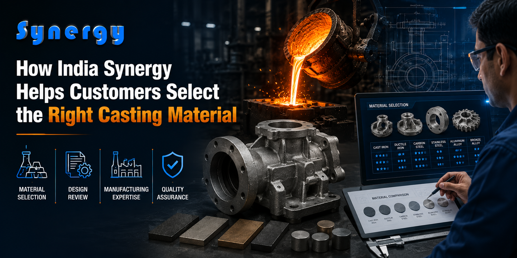 How India Synergy Helps Customers Select the Right Casting Material