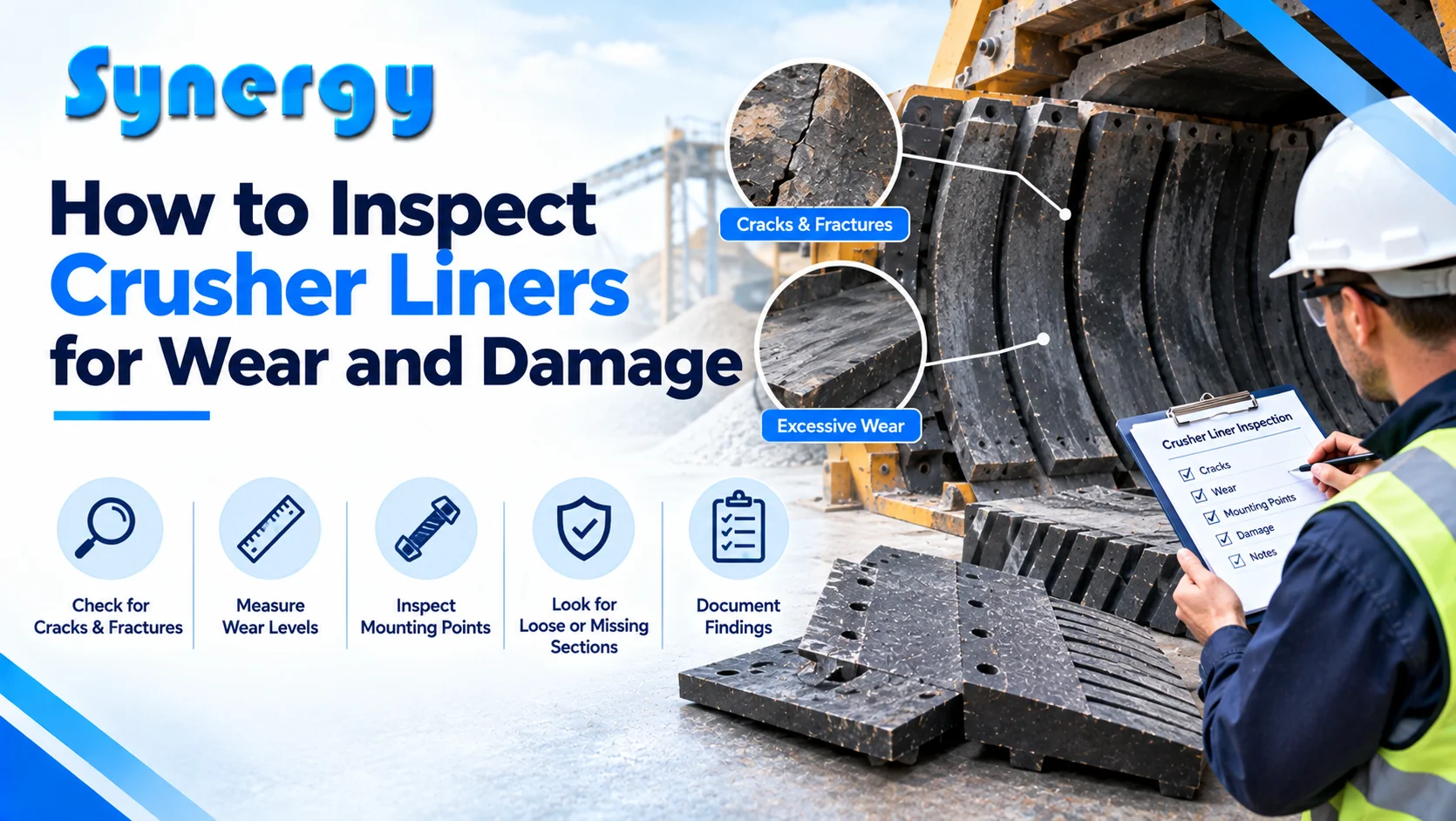 How to Inspect Crusher Liners for Wear and Damage